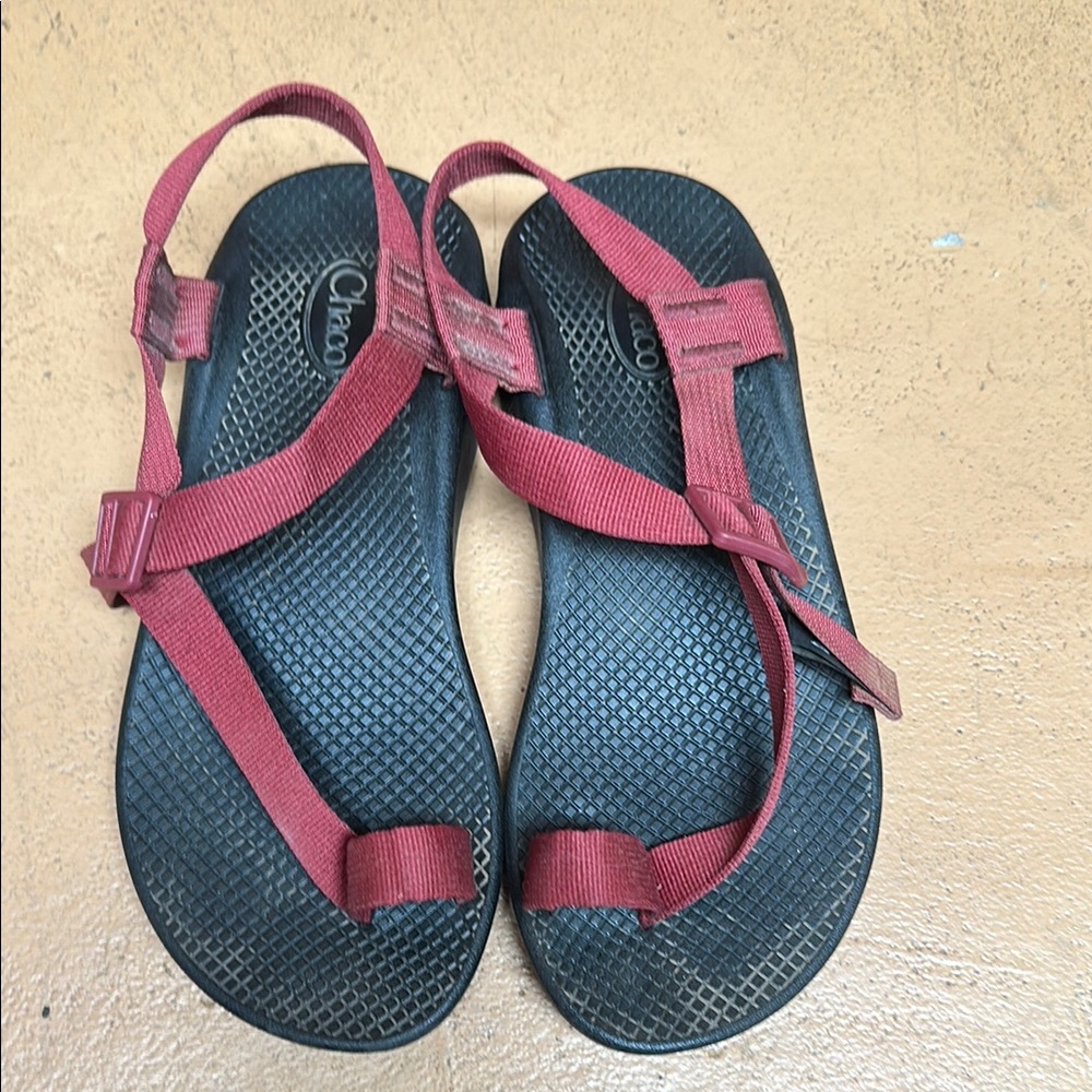 Chaco Red and Black Outdoor Sandals